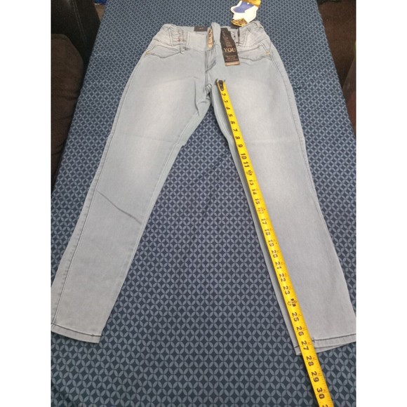 WAIST 30 SIZE 9 B JEANS DENIM LIGHT BLUE STRETCH  IN, 9-2 Z237, SKINNY JEANS - Picture 6 of 16